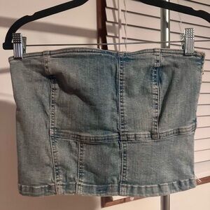 ZARA denim tube top